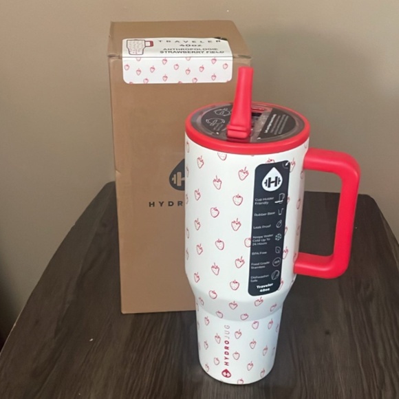 Hydrojug x Anthropologie 40 oz traveler- Strawberry